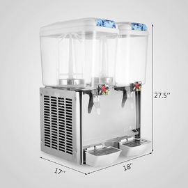 飲料の棒 18L×2 のための冷たい飲み物ディスペンサー機械を冷却し、混合する 2 つのタンクは買物をします