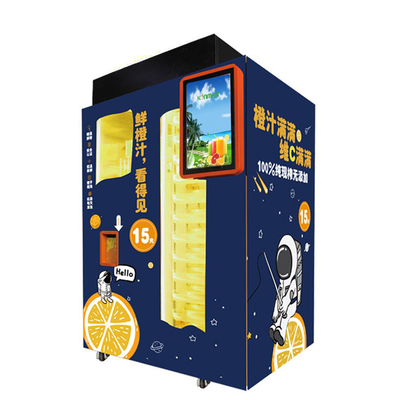 自動クリーニング機能のクレジット カードの支払のオレンジ ジュースの自動販売機