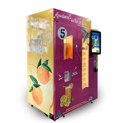 コマーシャルのための自動新たに絞られたオレンジ ジュースの自動販売機